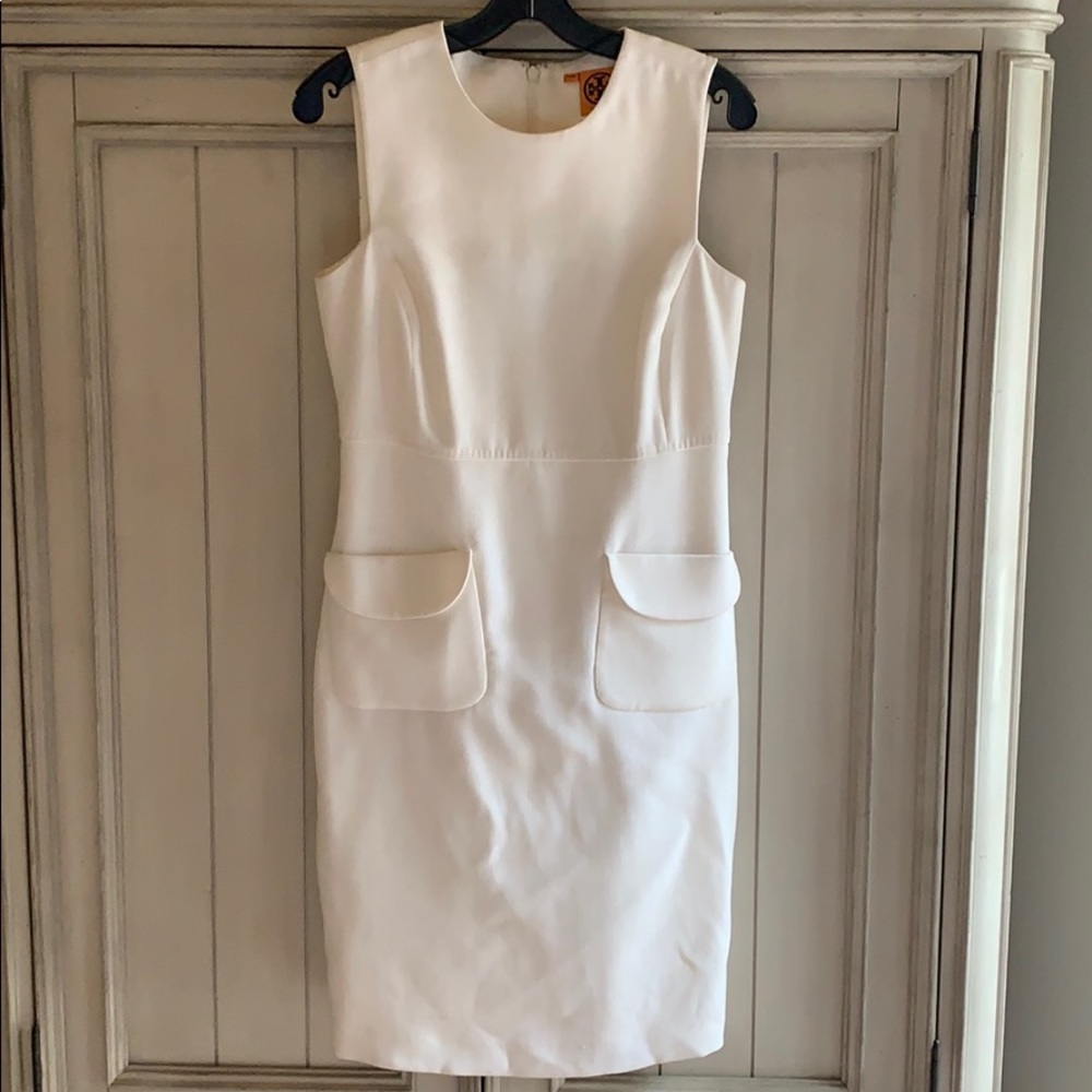Tory Burch White Sleeveless Dress